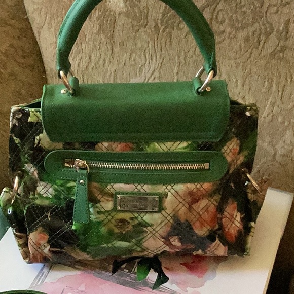 Limited edition Sharif bag patient leather and leather with floral fabric lining - Picture 3 of 14
